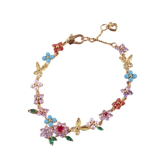Kate Spade NWT bracelet New Bloom Flower Butterfly Bracelet - Picture 2 of 7